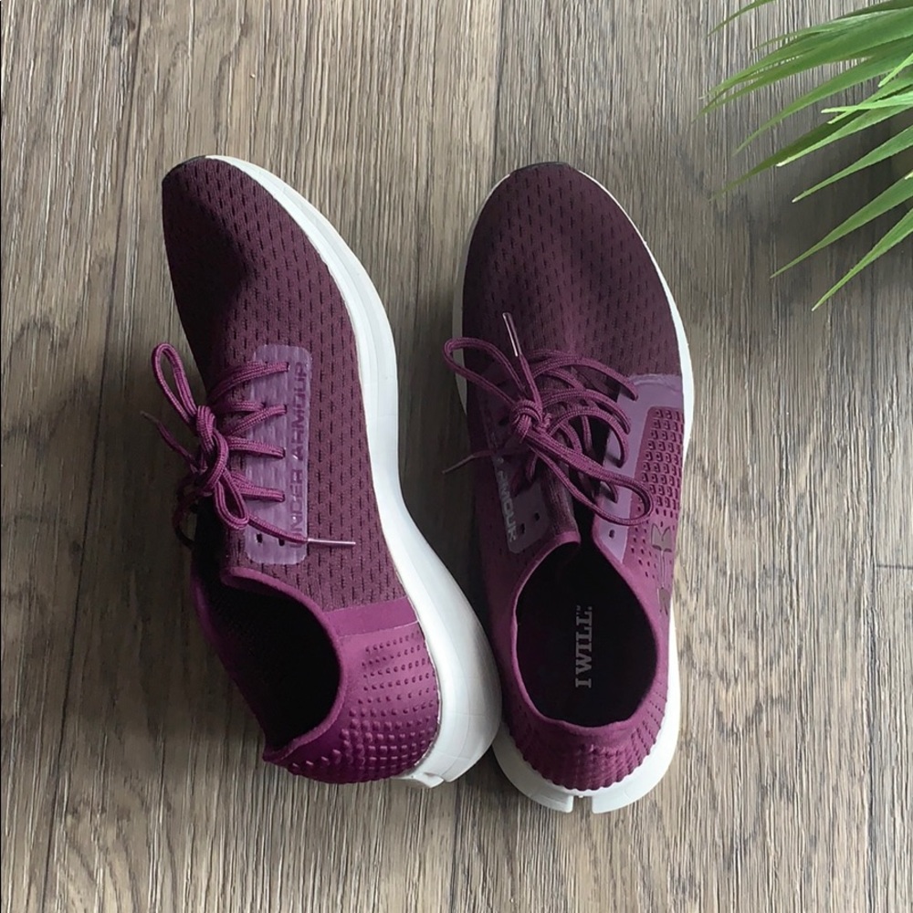 Under Armour plum running shoes